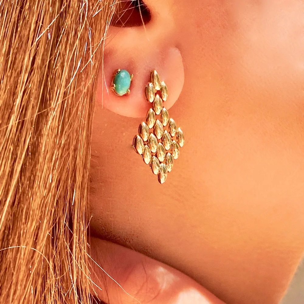 ⭐️Gold Chain Snakelink⭐️14k Solid Yellow Gold Earrings